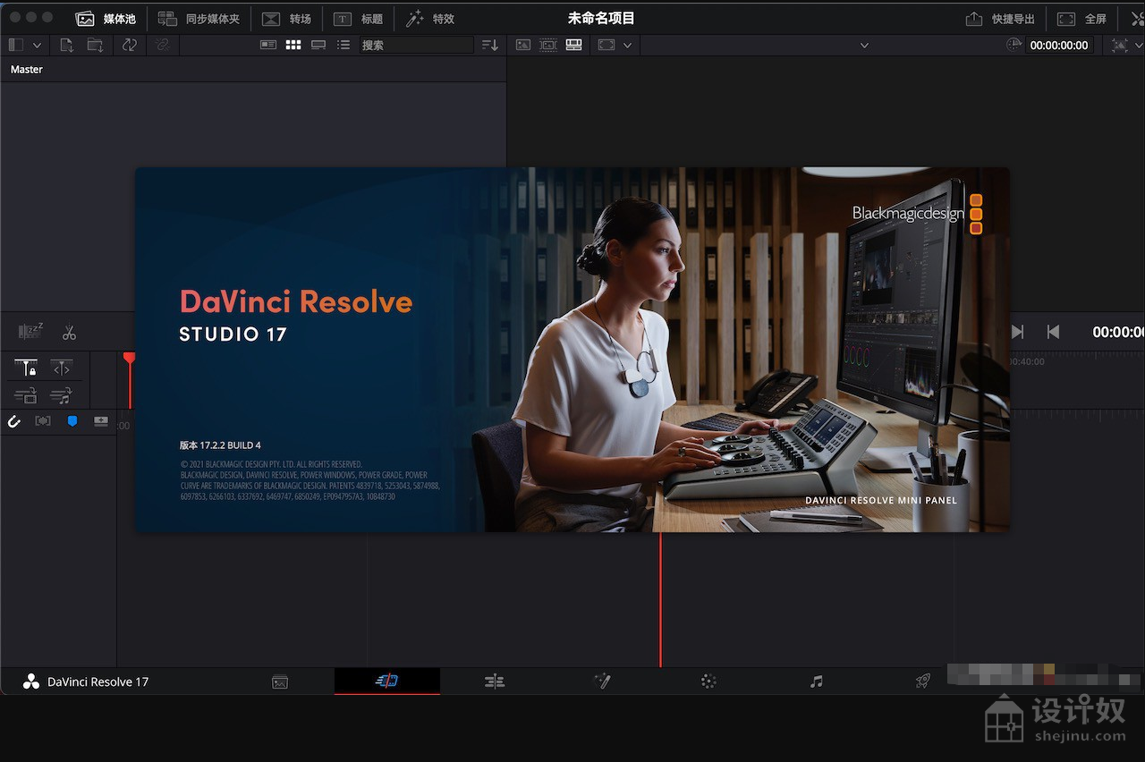 DaVinci Resolve Studio 17 for win (达芬奇17调色软件)v17.2.2中文版