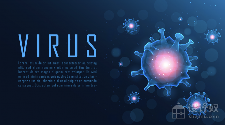 预防新型冠状病毒主题海报背景矢量素材