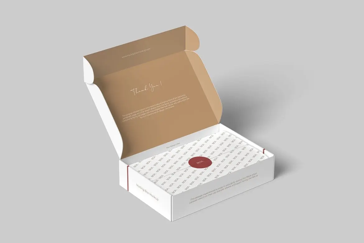 快递纸盒包装设计PSD样机素材